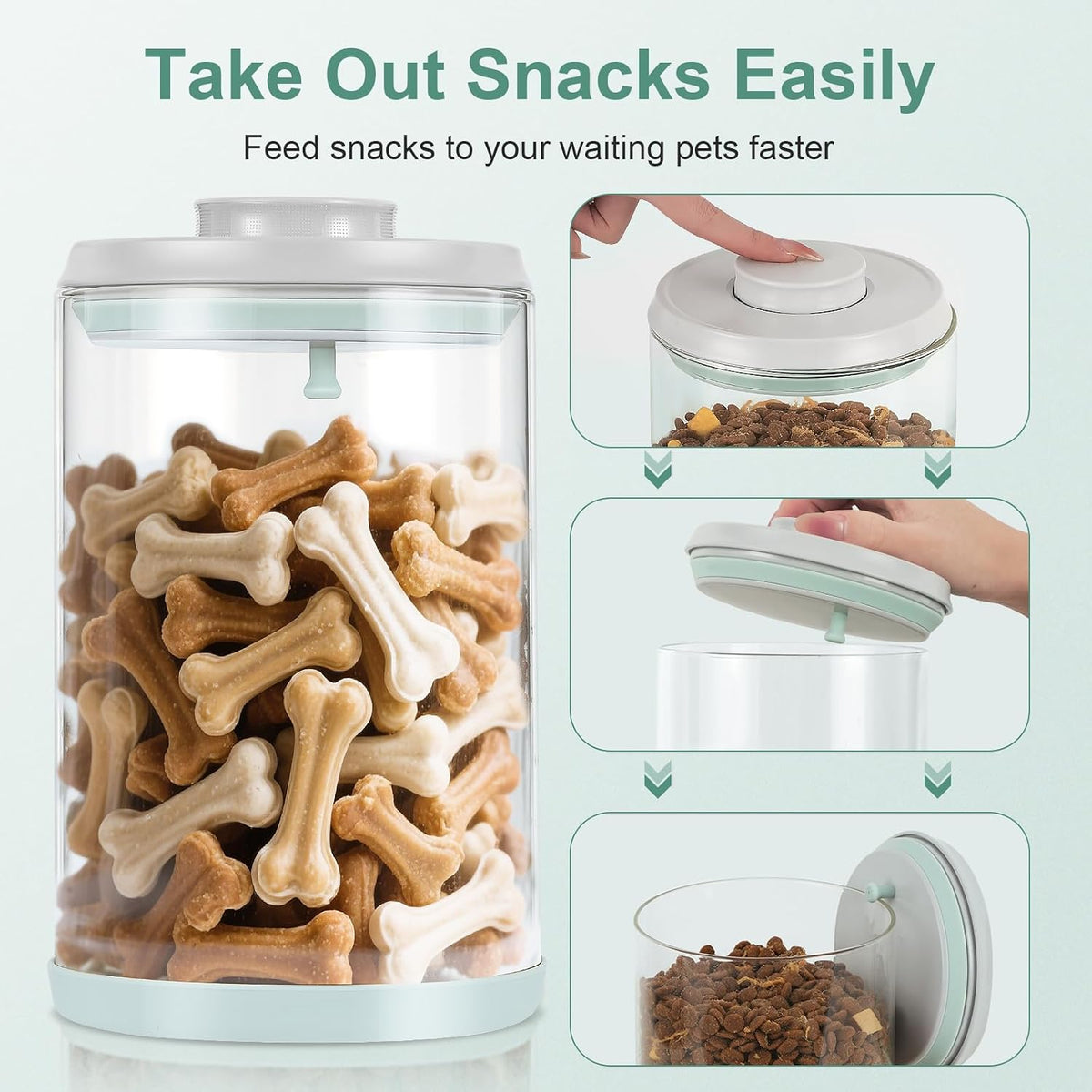 Dog-Cat Food Storage Container 40 lb, Large Stainless Steel Bin