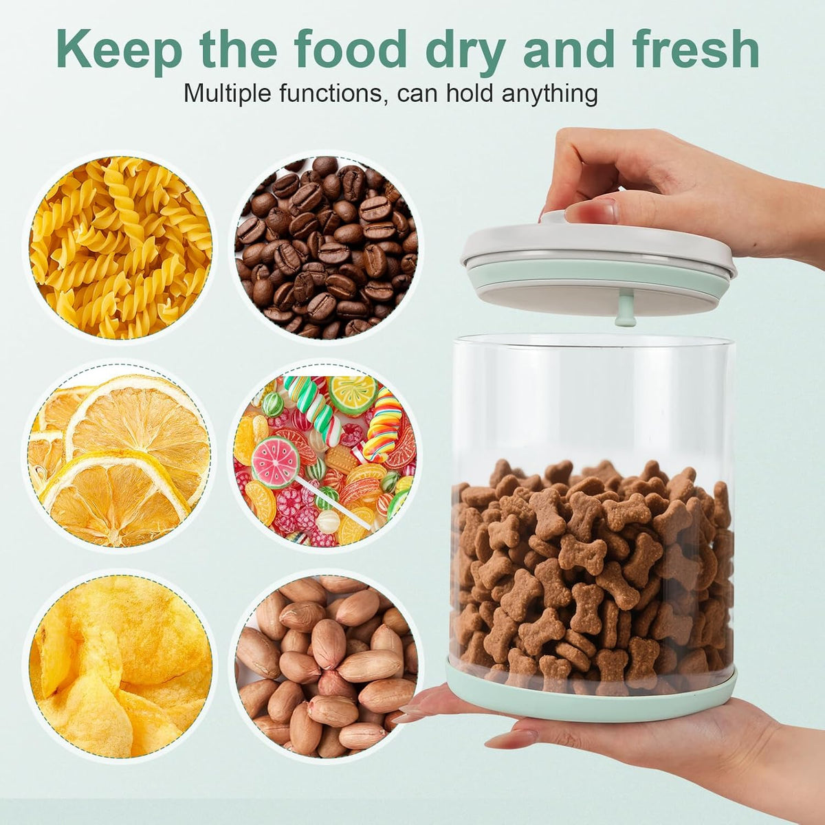 Dog-Cat Food Storage Container 40 lb, Large Stainless Steel Bin