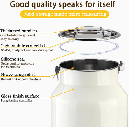 Dog-Cat Food Storage Container 40 lb, Large Stainless Steel Bin