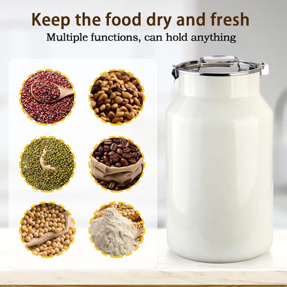Dog-Cat Food Storage Container 40 lb, Large Stainless Steel Bin