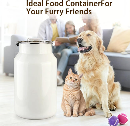 Dog-Cat Food Storage Container 40 lb, Large Stainless Steel Bin