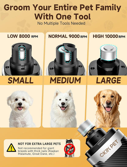 Dog Nail Grinder Whisper Quiet & Safe for Sensitive Dogs and Cats