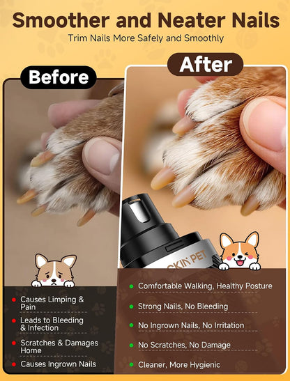 Dog Nail Grinder Whisper Quiet & Safe for Sensitive Dogs and Cats