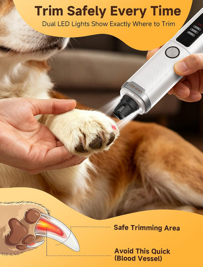 Dog Nail Grinder Whisper Quiet & Safe for Sensitive Dogs and Cats