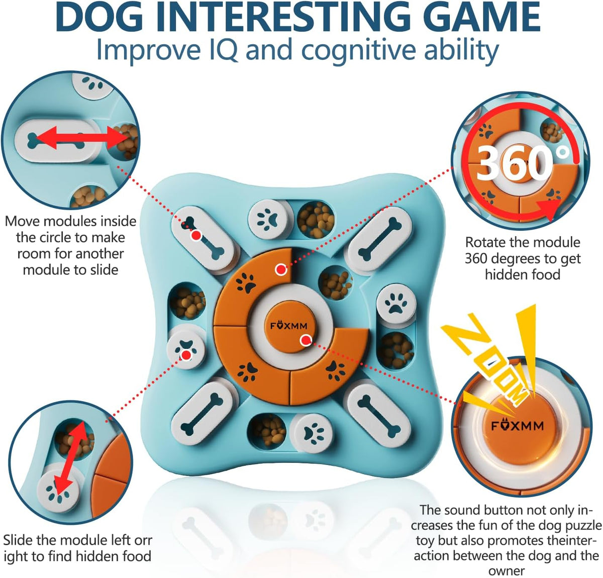 Interactive Dog Treat Puzzle Toys for IQ Training&Mental Stimulating