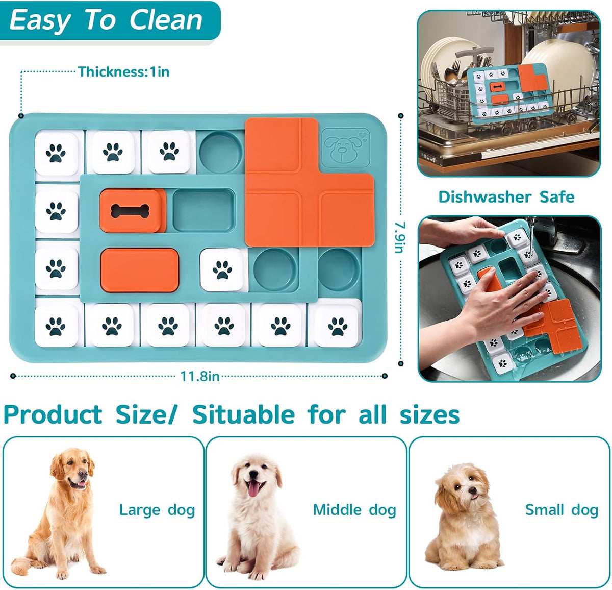 Interactive Dog Treat Puzzle Toys for IQ Training&Mental Stimulating