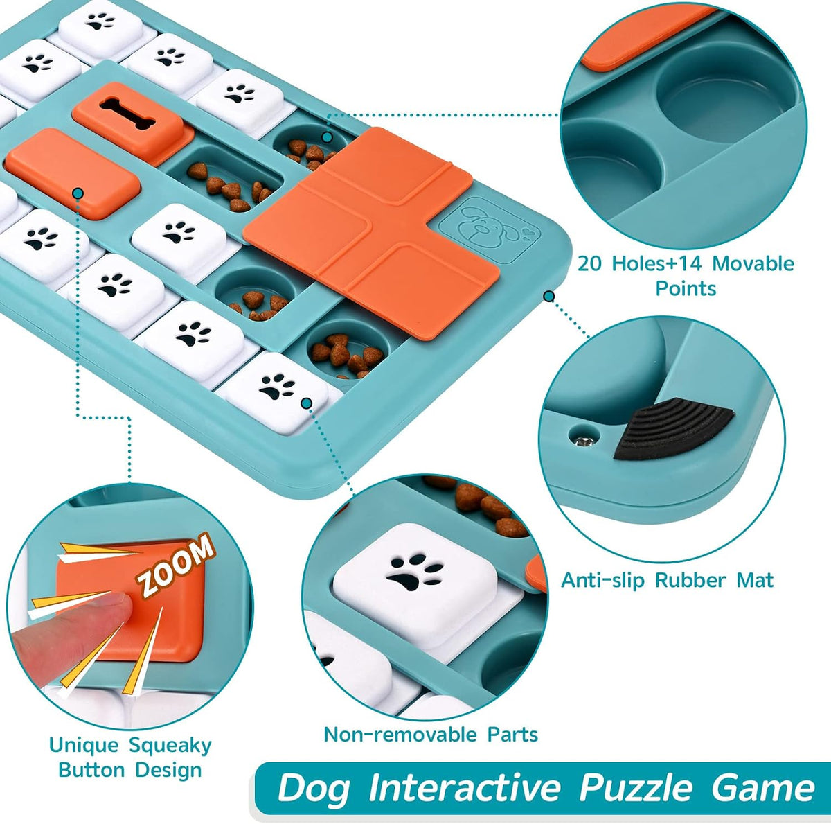 Interactive Dog Treat Puzzle Toys for IQ Training&Mental Stimulating
