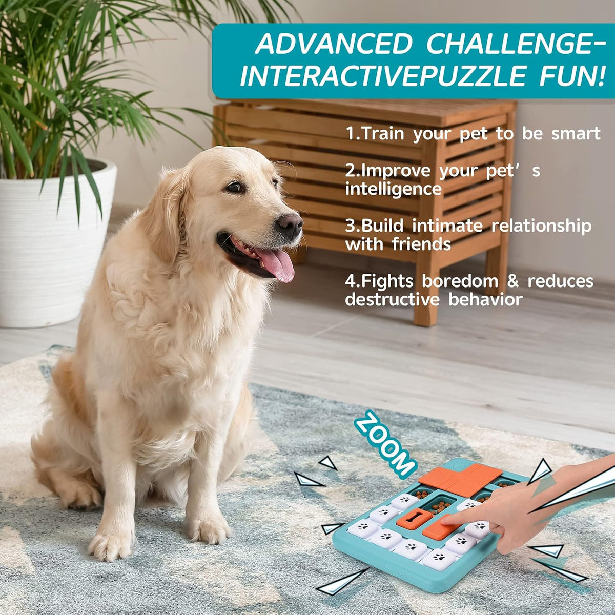 Interactive Dog Treat Puzzle Toys for IQ Training&Mental Stimulating