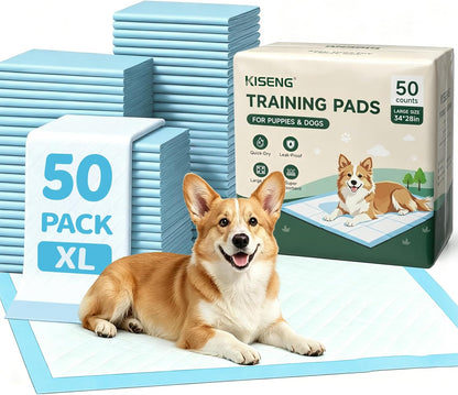 100 Count Dog Pee Pads 34" x 28", Super Absorbent Leak-Proof Training Pads
