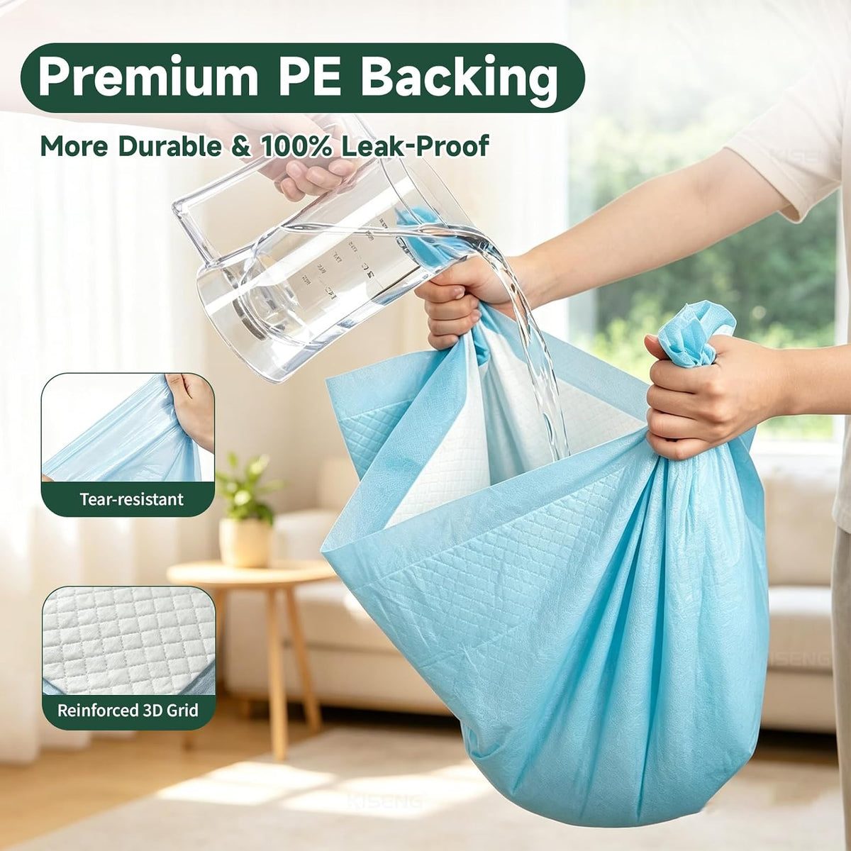 100 Count Dog Pee Pads 34" x 28", Super Absorbent Leak-Proof Training Pads