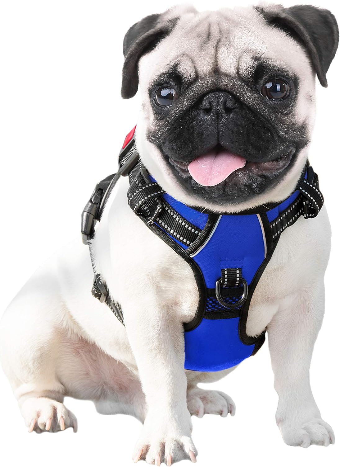 No Pull Dog Harness Medium Reflective Front Clip Vest with Handle | Adjustable 2 Metal Rings 3 Buckles,[Easy to Put on & Take Off](M, Orange)