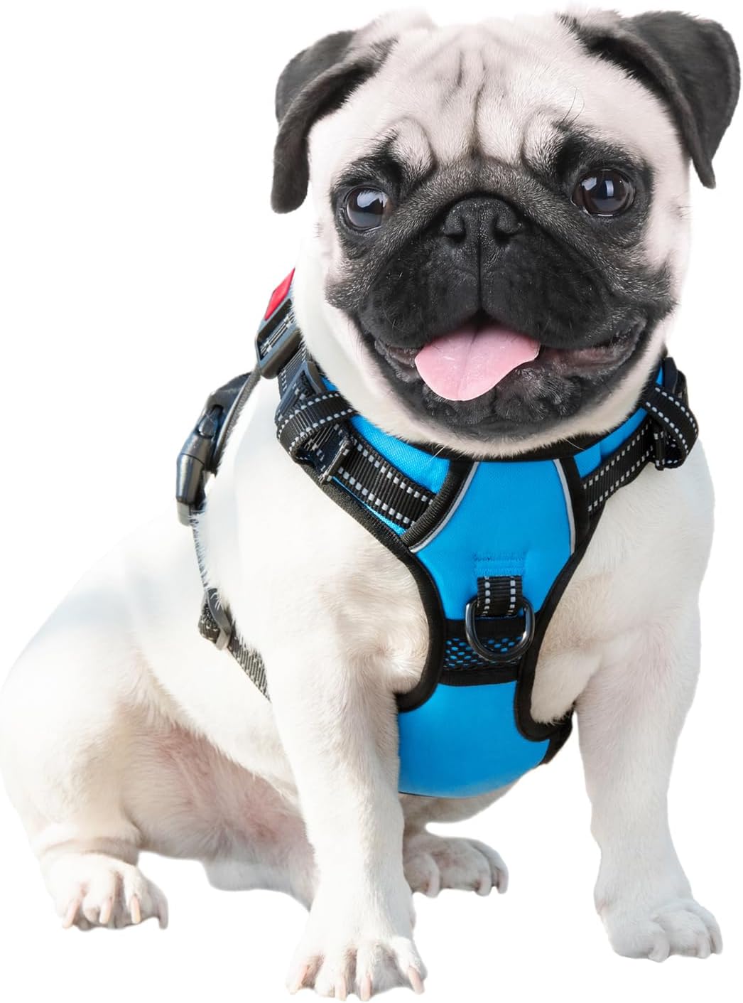 No Pull Dog Harness Medium Reflective Front Clip Vest with Handle | Adjustable 2 Metal Rings 3 Buckles,[Easy to Put on & Take Off](M, Orange)