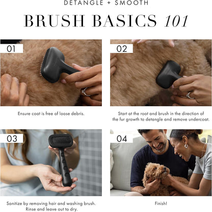 Slicker Brush for Pets-Grooming Brush with Coated Bristles