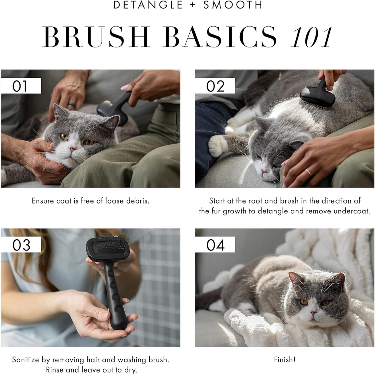 Slicker Brush for Pets-Grooming Brush with Coated Bristles