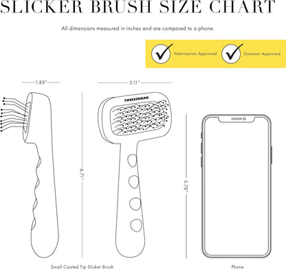 Slicker Brush for Pets-Grooming Brush with Coated Bristles