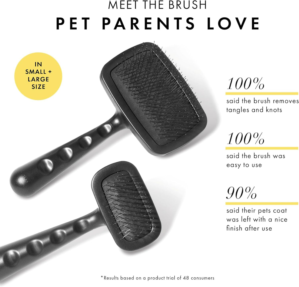 Slicker Brush for Pets-Grooming Brush with Coated Bristles
