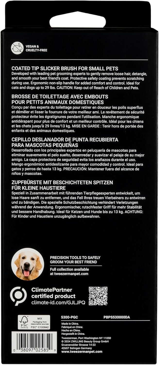 Slicker Brush for Pets-Grooming Brush with Coated Bristles