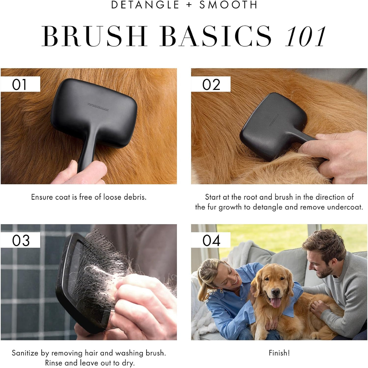 Slicker Brush for Pets-Grooming Brush with Coated Bristles