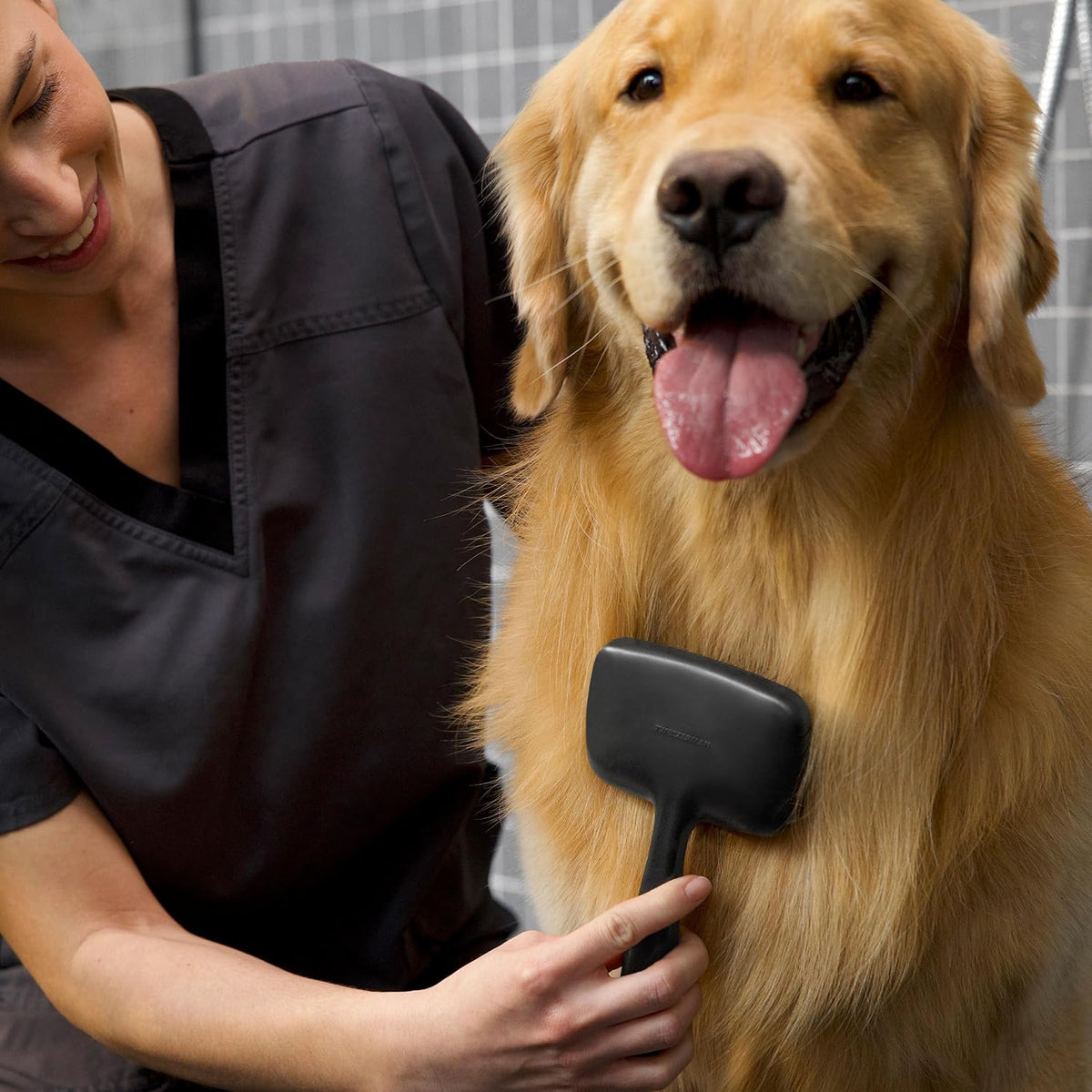 Slicker Brush for Pets-Grooming Brush with Coated Bristles