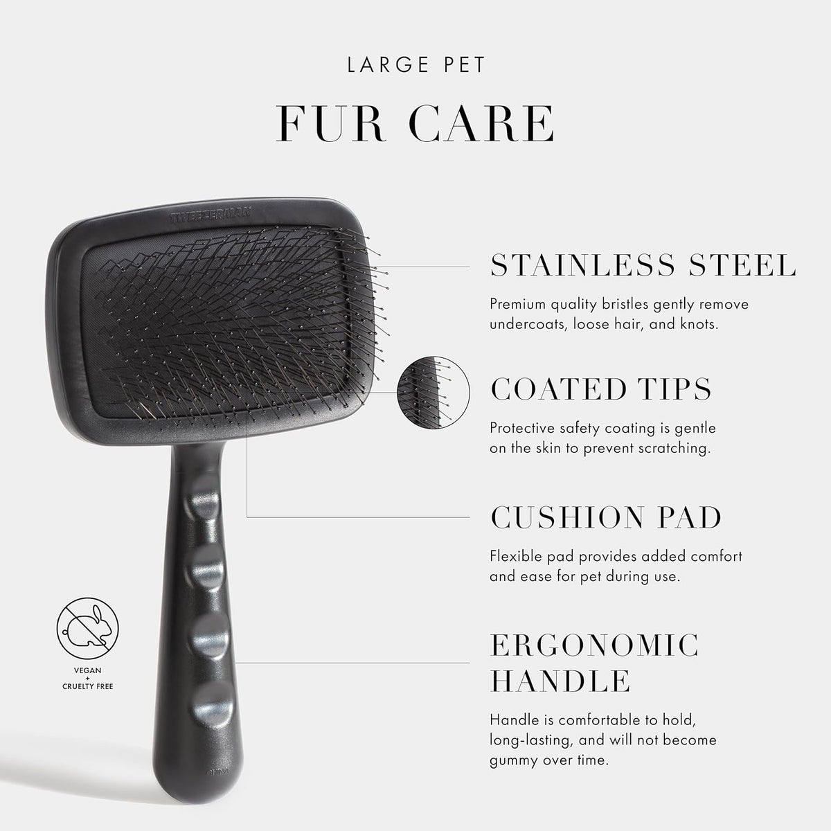 Slicker Brush for Pets-Grooming Brush with Coated Bristles