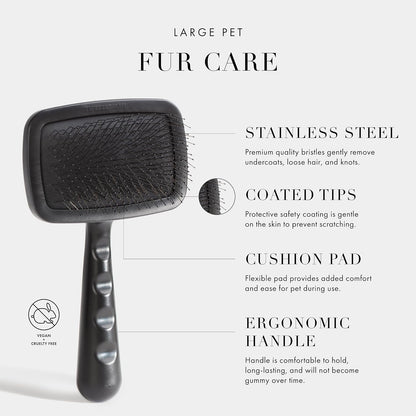 Slicker Brush for Pets-Grooming Brush with Coated Bristles