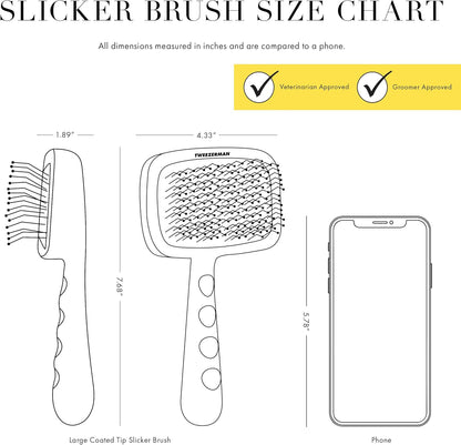 Slicker Brush for Pets-Grooming Brush with Coated Bristles