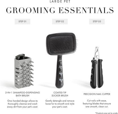 Slicker Brush for Pets-Grooming Brush with Coated Bristles