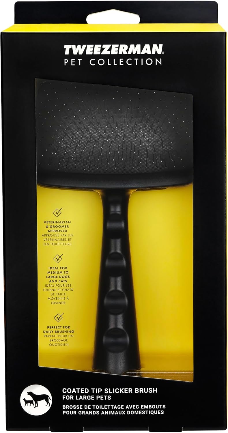 Slicker Brush for Pets-Grooming Brush with Coated Bristles