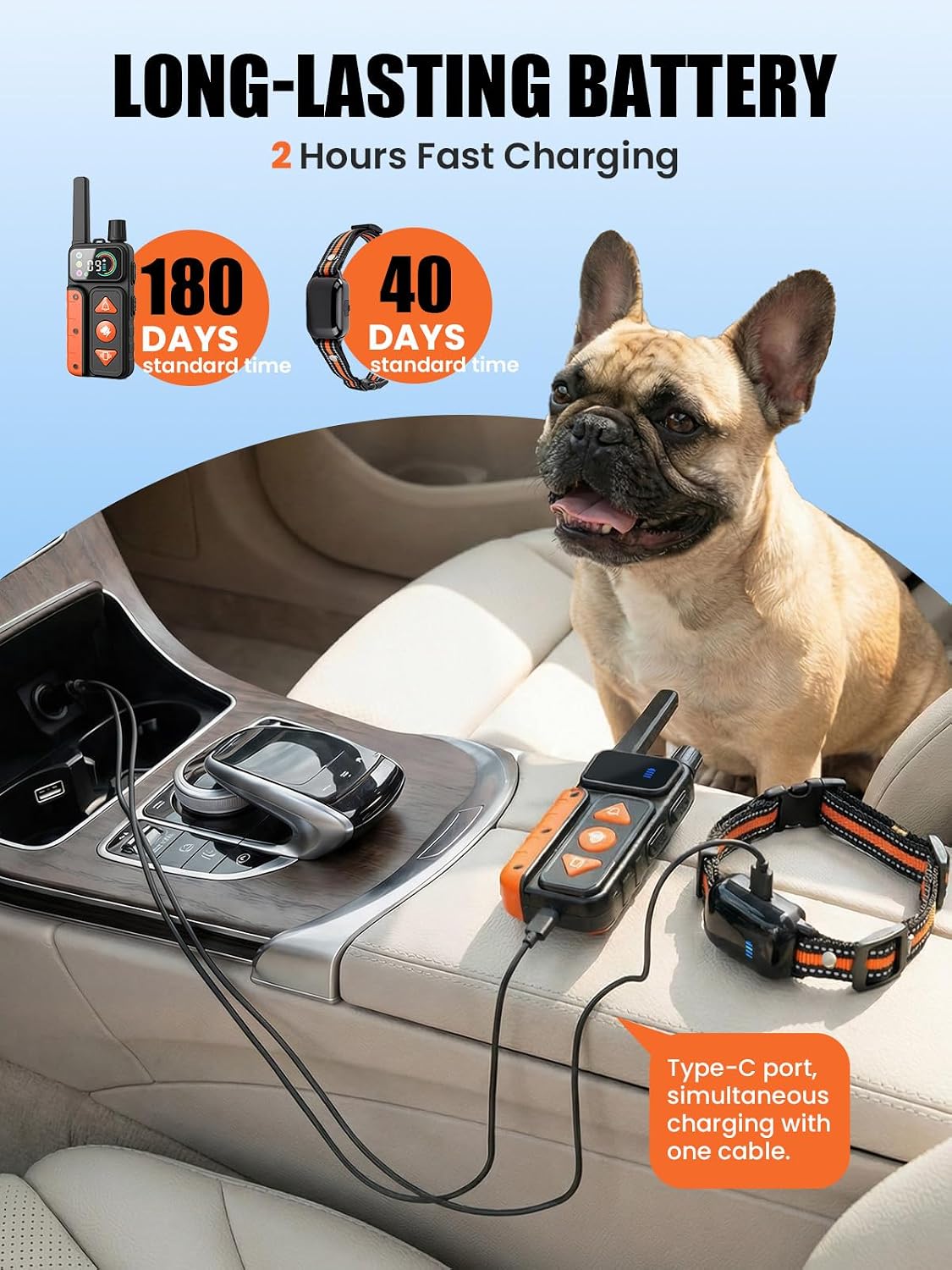 2-in-1 Dog Bark Collar & Shock Collar, IPX7 Waterproof E Collars with AI Anti-Bark/Beep/Vibration/Shock/no Shock for Small Medium Large Dog(5-120Lbs), Dog Training Collar with 3300FT Remote
