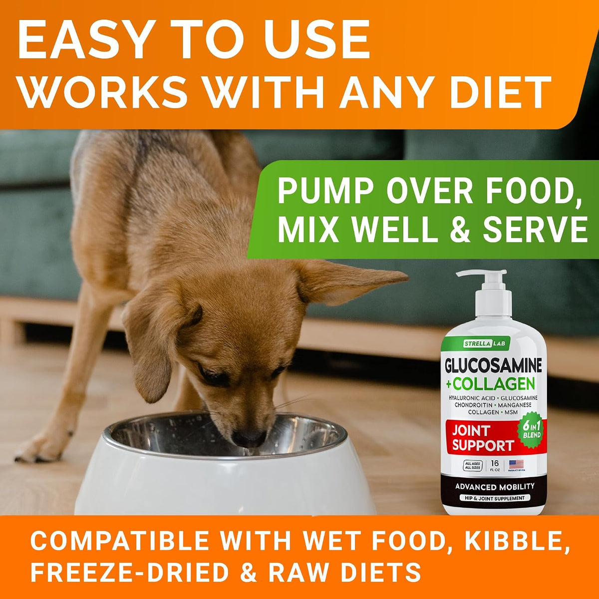 Advanced Glucosamine for Dogs, Chondroitin MSM Joint Supplement