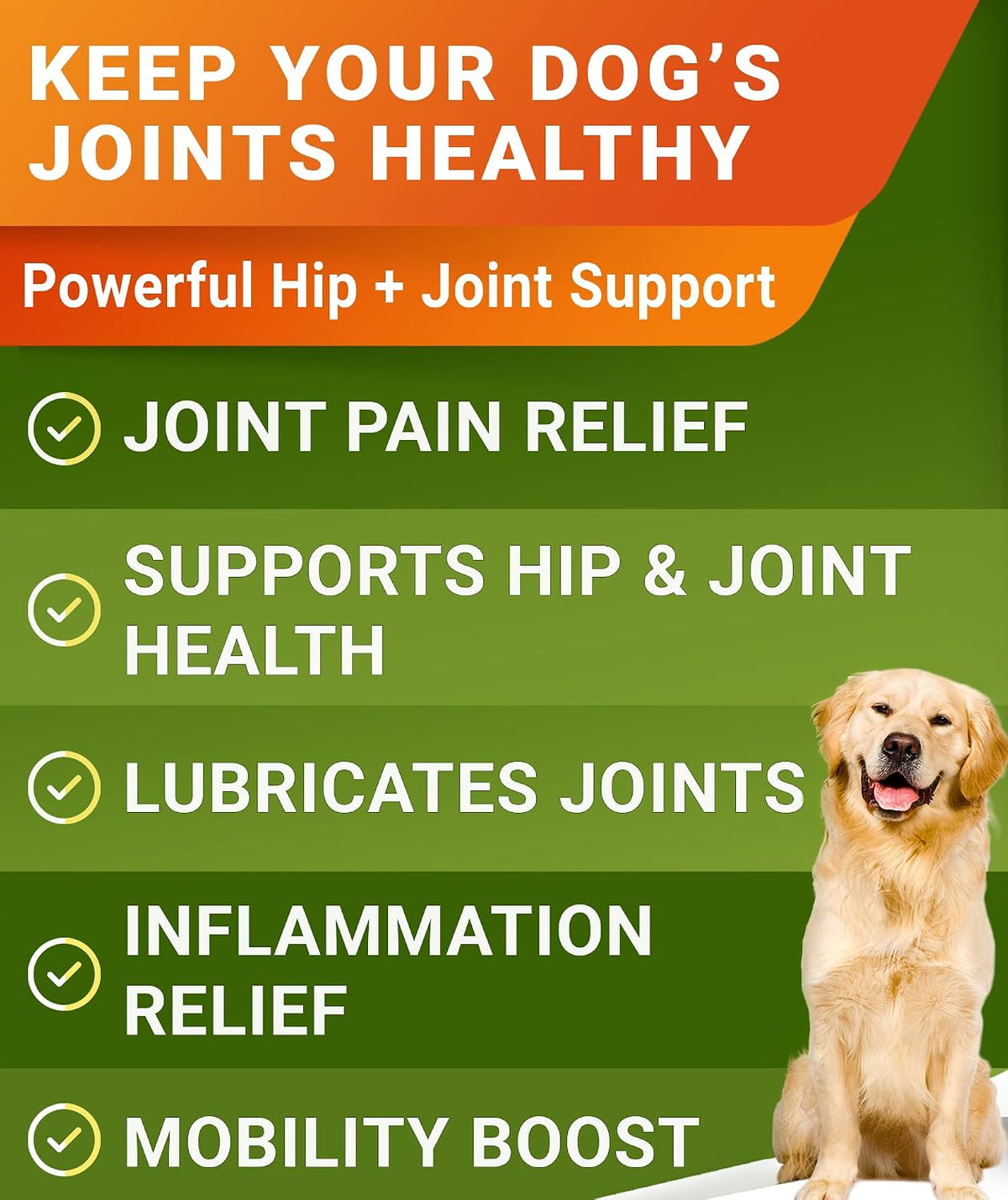 Advanced Glucosamine for Dogs, Chondroitin MSM Joint Supplement
