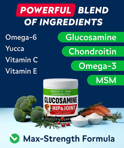 Advanced Glucosamine for Dogs, Chondroitin MSM Joint Supplement