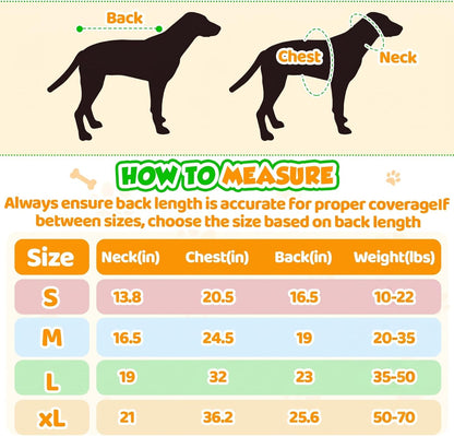 Waterproof Dog Raincoat Shoes 50-70lbs, Poncho Single Side