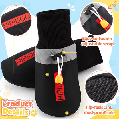 Waterproof Dog Raincoat Shoes 50-70lbs, Poncho Single Side