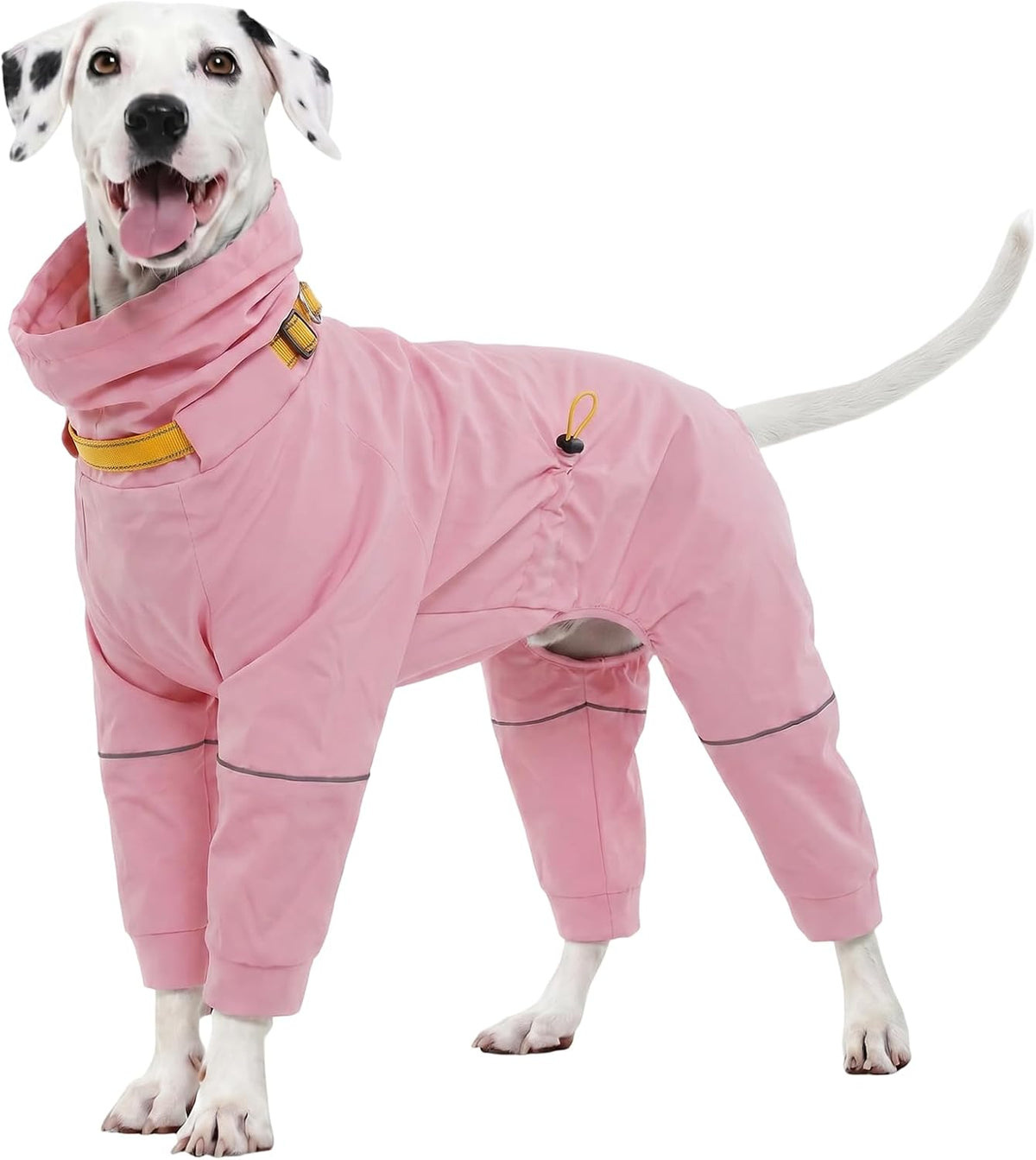 Kouser Waterproof Full-Body Coverage Dog Raincoat, Pink M