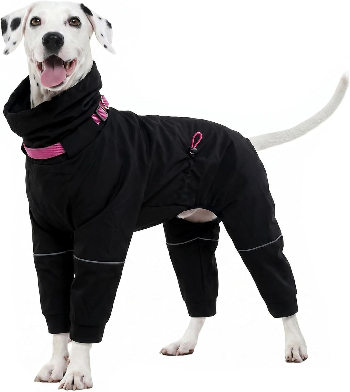 Kouser Waterproof Full-Body Coverage Dog Raincoat, Pink M