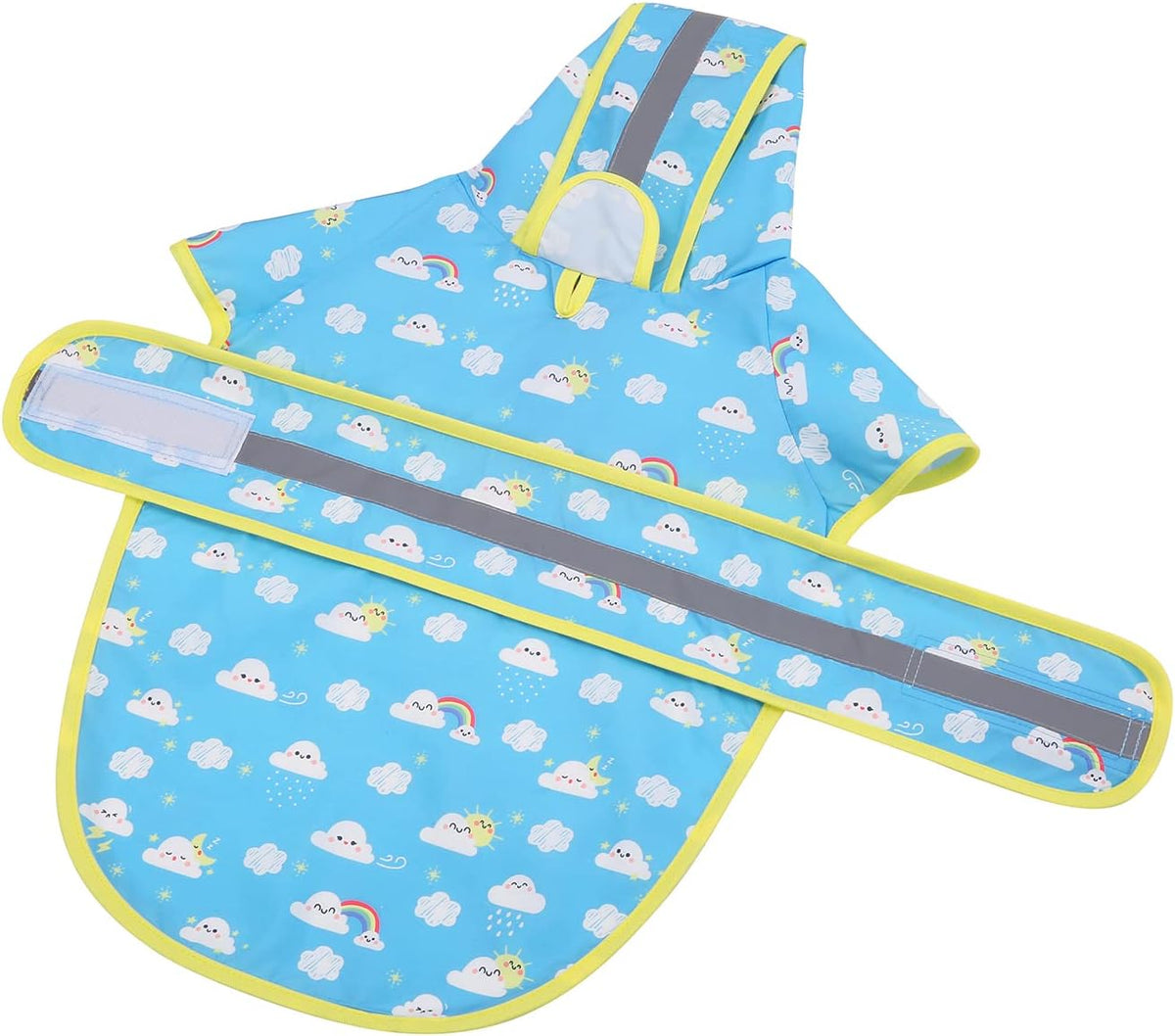 Dog Raincoat with Hood & Leash Hole S-XL Dog Rain Jacket Ducks M