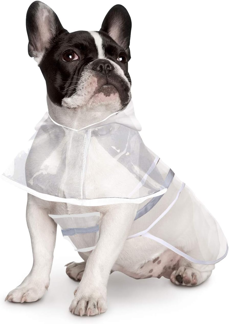Dog Raincoat with Hood & Leash Hole S-XL Dog Rain Jacket Ducks M