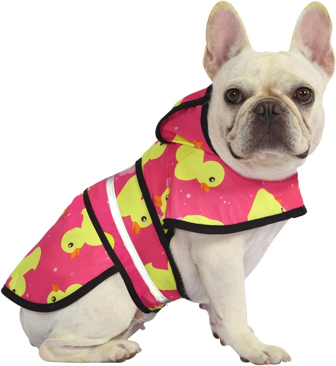 Dog Raincoat with Hood & Leash Hole S-XL Dog Rain Jacket Ducks M