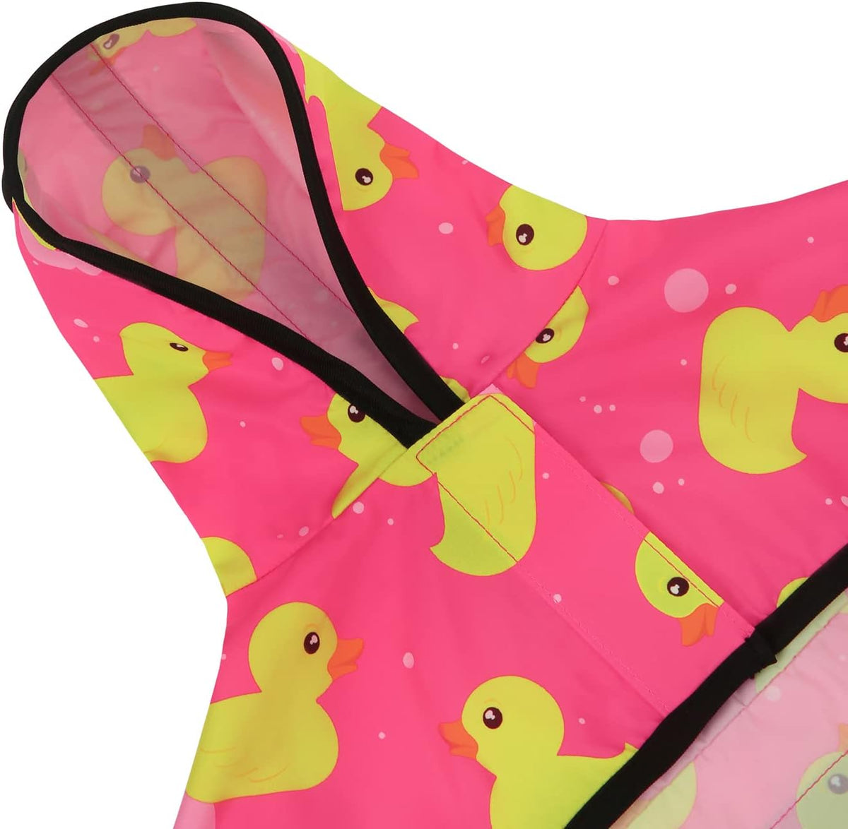 Dog Raincoat with Hood & Leash Hole S-XL Dog Rain Jacket Ducks M