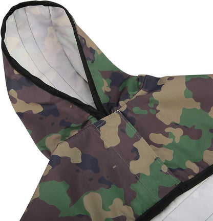 Dog Raincoat with Hood & Leash Hole S-XL Dog Rain Jacket Ducks M