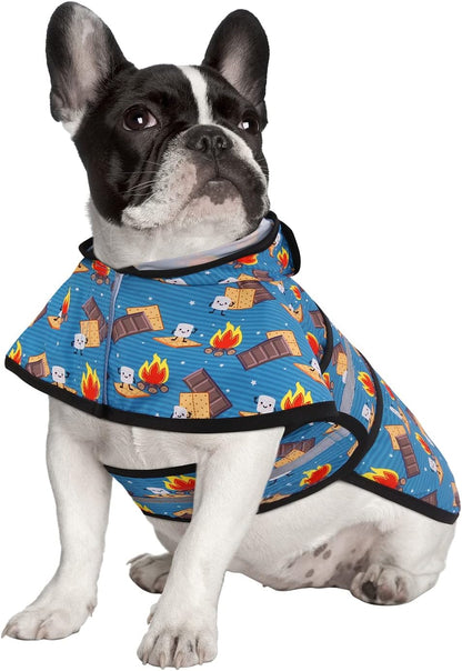 Dog Raincoat with Hood & Leash Hole S-XL Dog Rain Jacket Ducks M