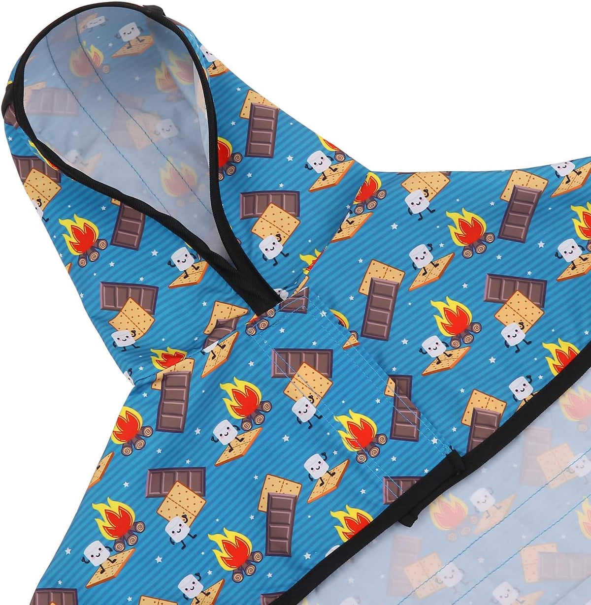 Dog Raincoat with Hood & Leash Hole S-XL Dog Rain Jacket Ducks M