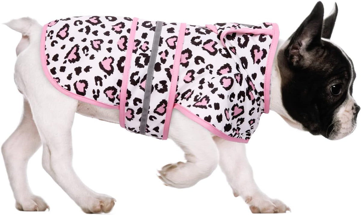 Dog Raincoat with Hood & Leash Hole S-XL Dog Rain Jacket Ducks M