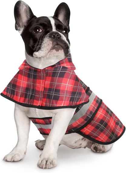 Dog Raincoat with Hood & Leash Hole S-XL Dog Rain Jacket Ducks M