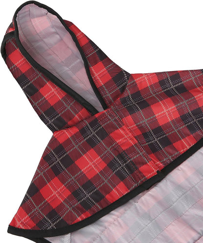 Dog Raincoat with Hood & Leash Hole S-XL Dog Rain Jacket Ducks M