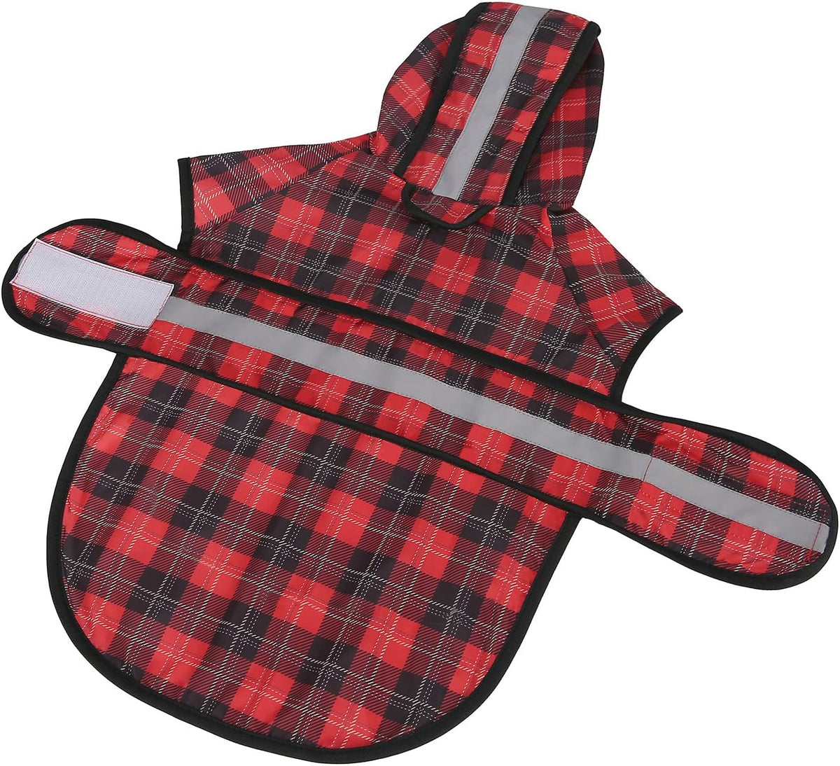 Dog Raincoat with Hood & Leash Hole S-XL Dog Rain Jacket Ducks M
