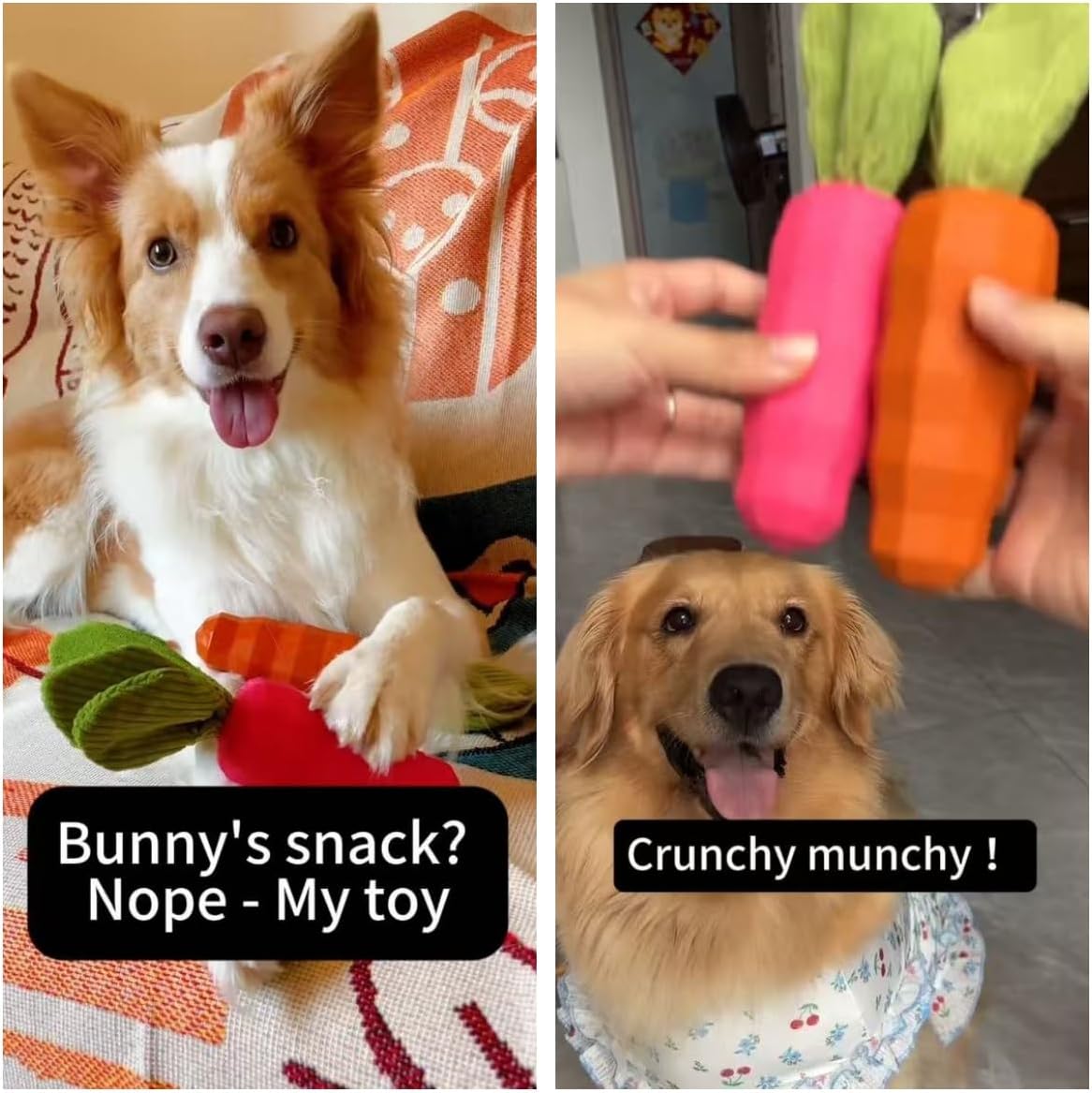 Dog Chew Toys for Aggressive Chewers, Rubber Squeaky Dog Toys
