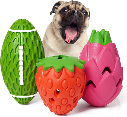 Dog Chew Toys for Aggressive Chewers, Rubber Squeaky Dog Toys
