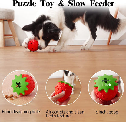 Dog Chew Toys for Aggressive Chewers, Rubber Squeaky Dog Toys